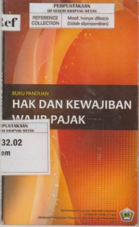 Image of Buku Panduan Hak dan Kewajiban Wajib Pajak