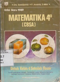 Image of Matematika CBSA untuk Kelas 4A Sekolah Dasar Edisi Baru